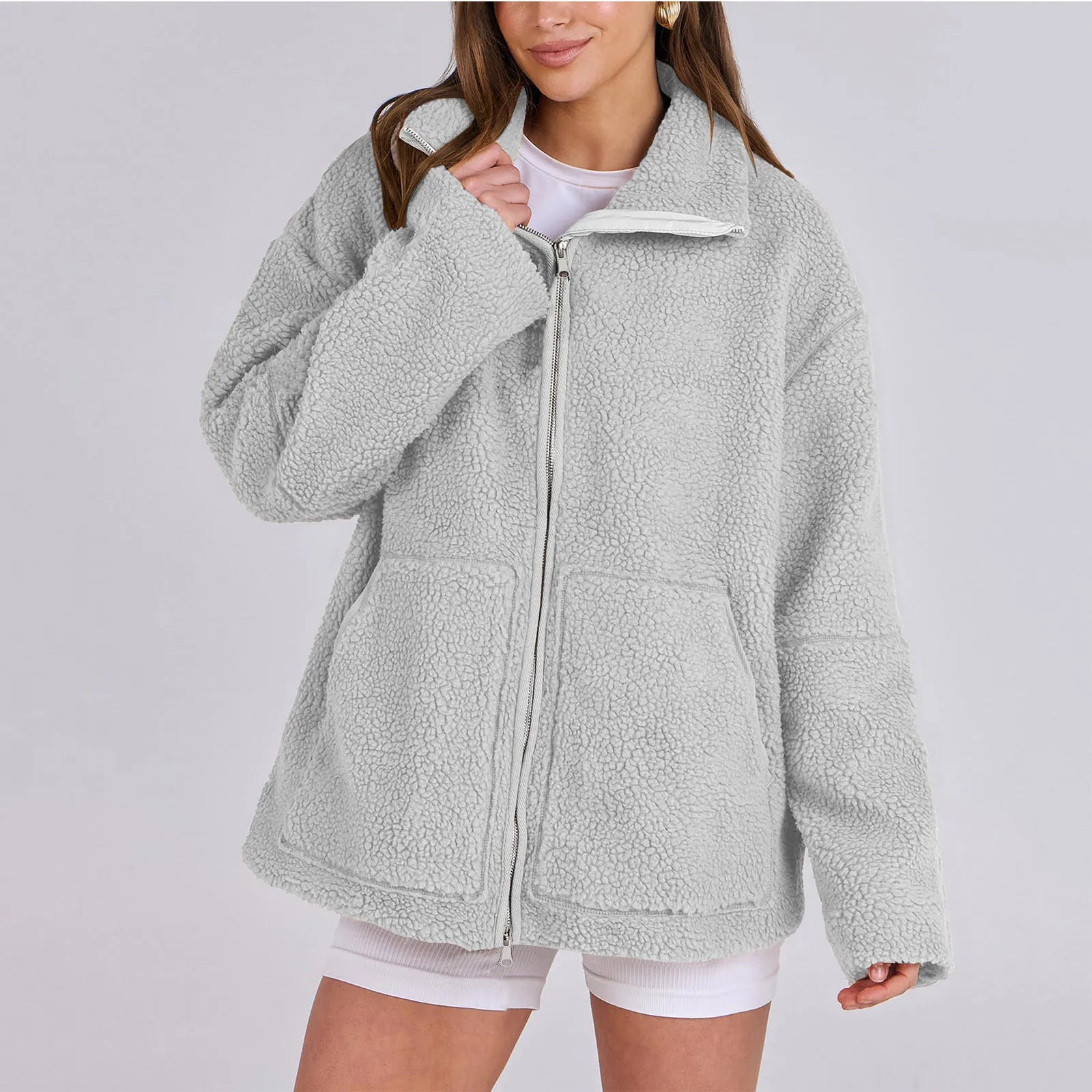 Turtleneck-kappa i varm ull