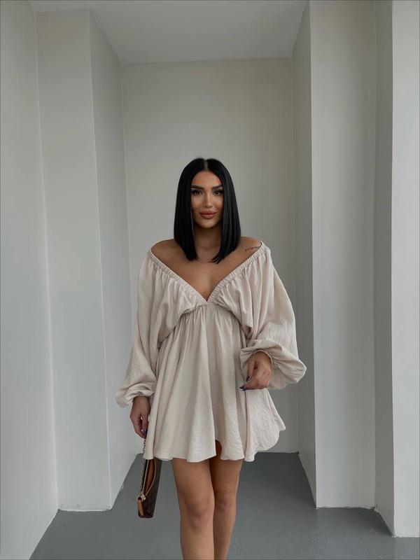 Boho Off-Shoulder Mini Jurk