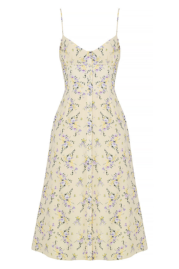 Citronfärgad sol medium klänning