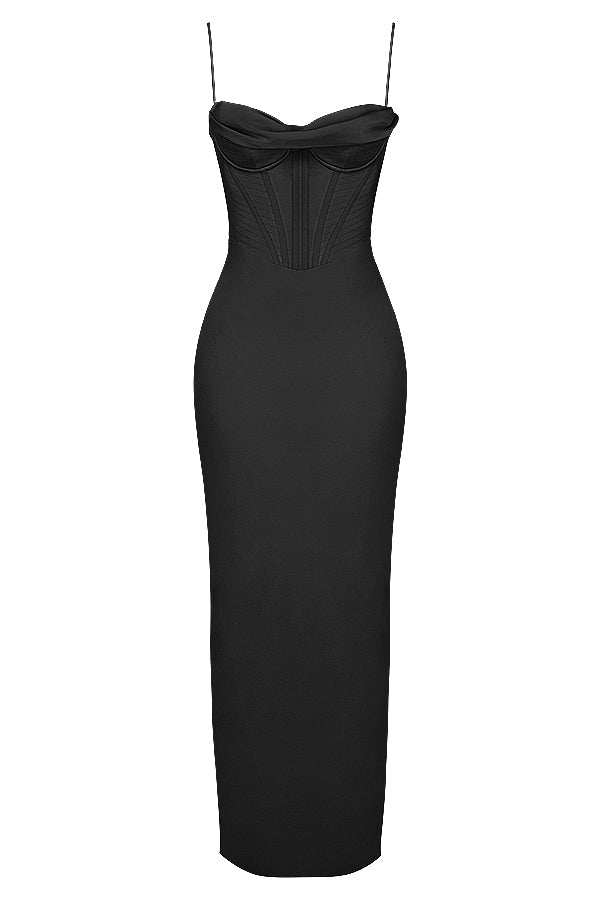 Elegant långklänning i satin