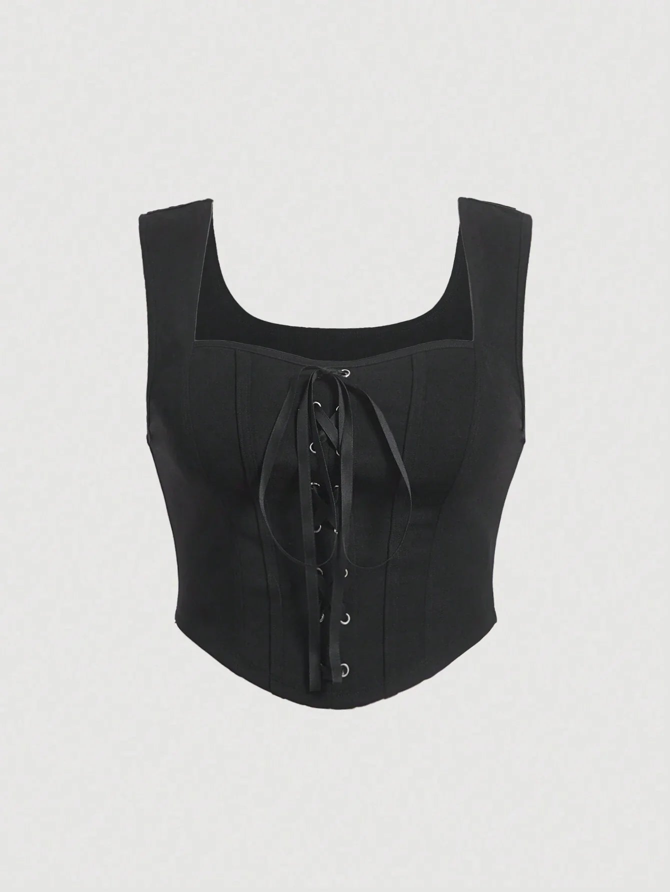 Lace-Up Top met Strakke Pasvorm
