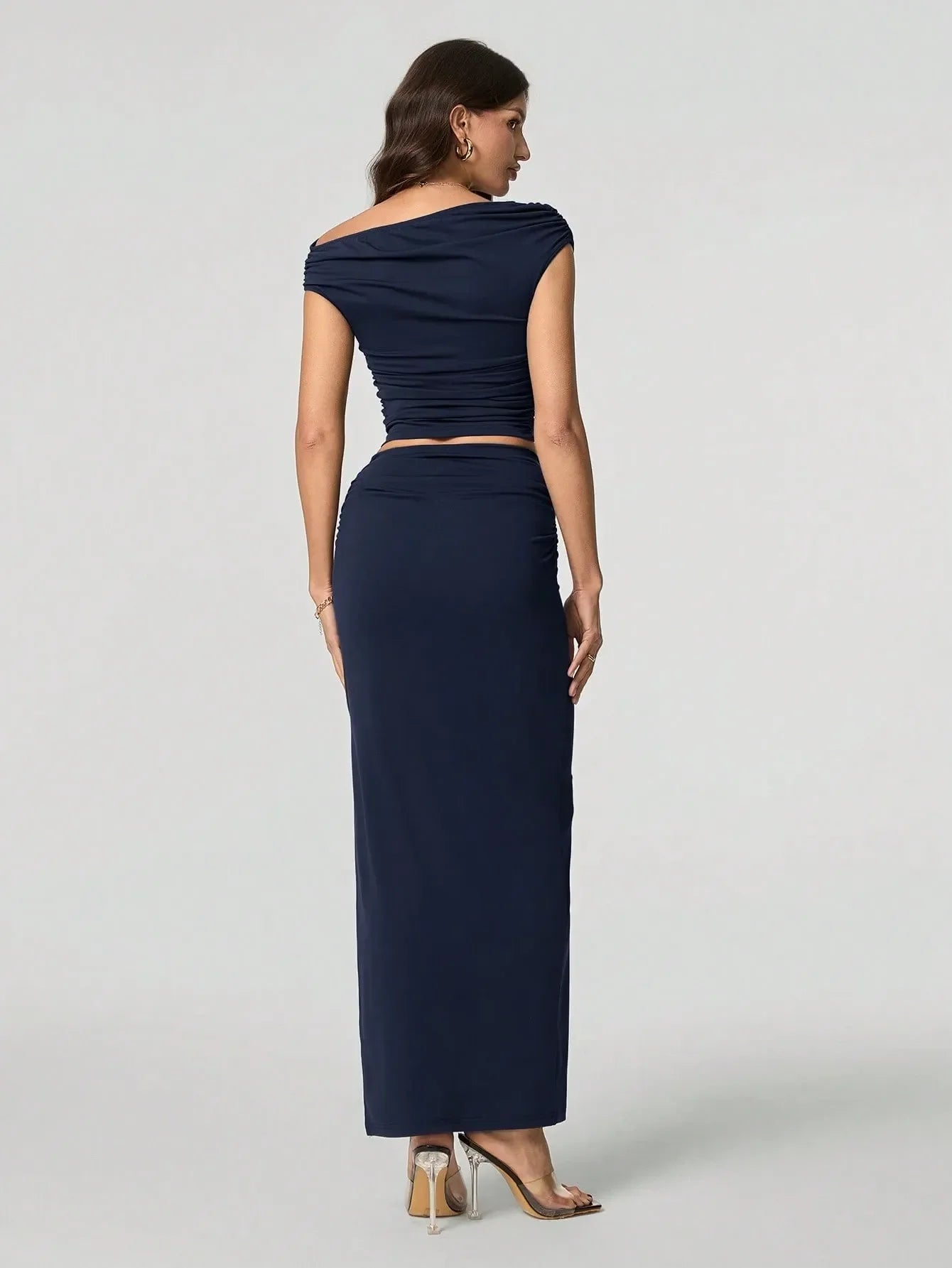 Off-Shoulder Twee-Delige Maxi Set