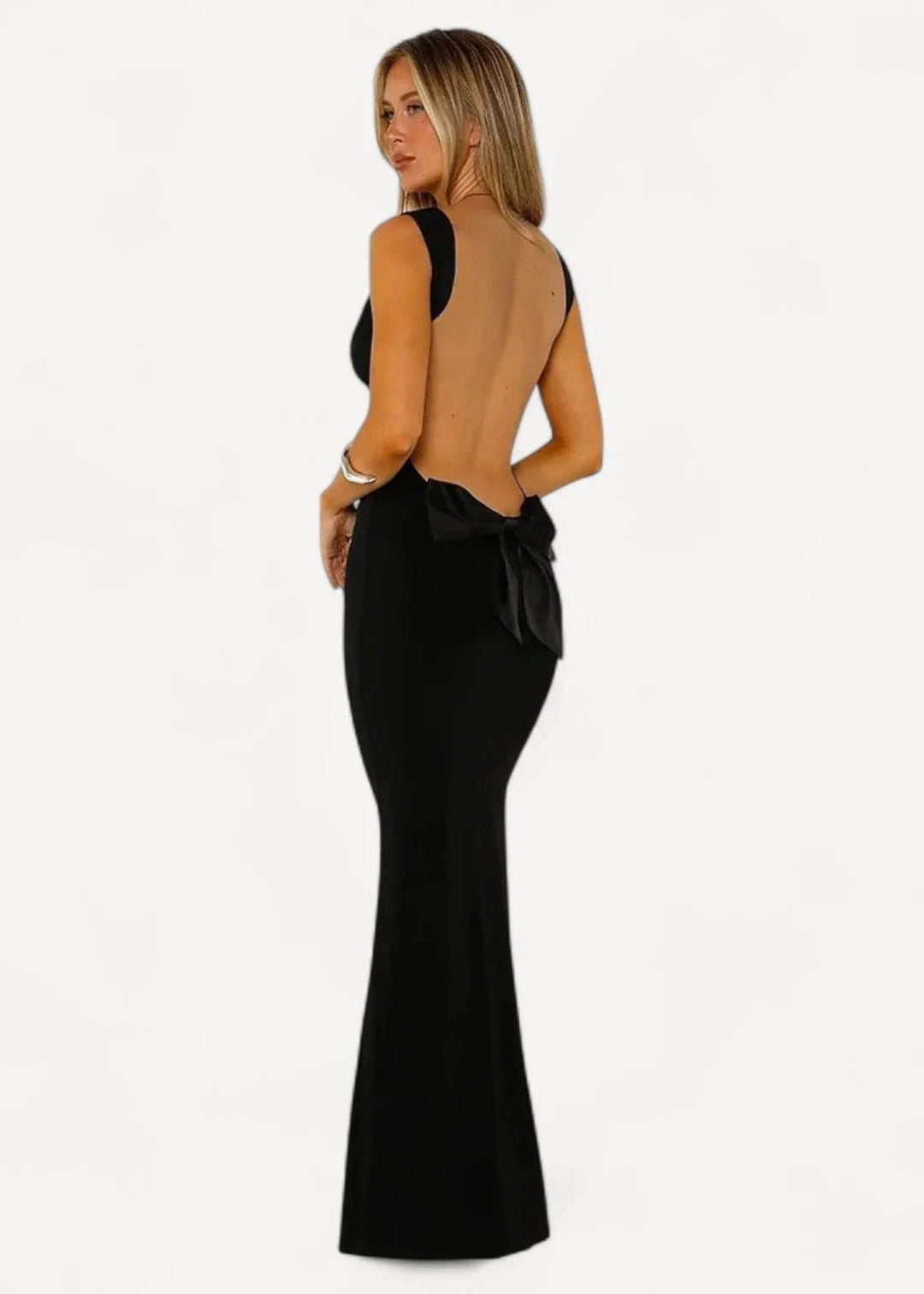 Elegante Maxi Jurk met Nauwsluitende Pasvorm