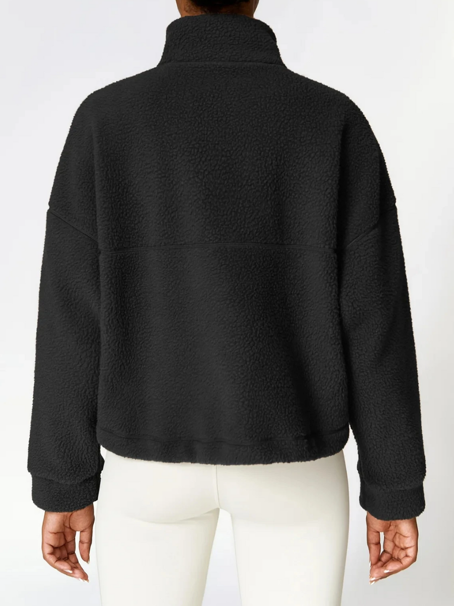 Fitness mjuk fleecejacka