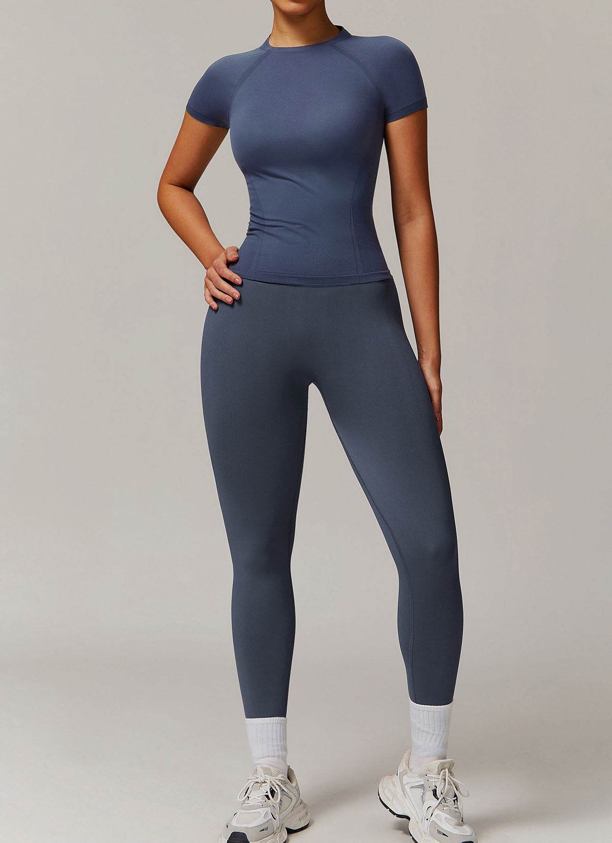 Naadloze Sportset met T-shirt en Legging