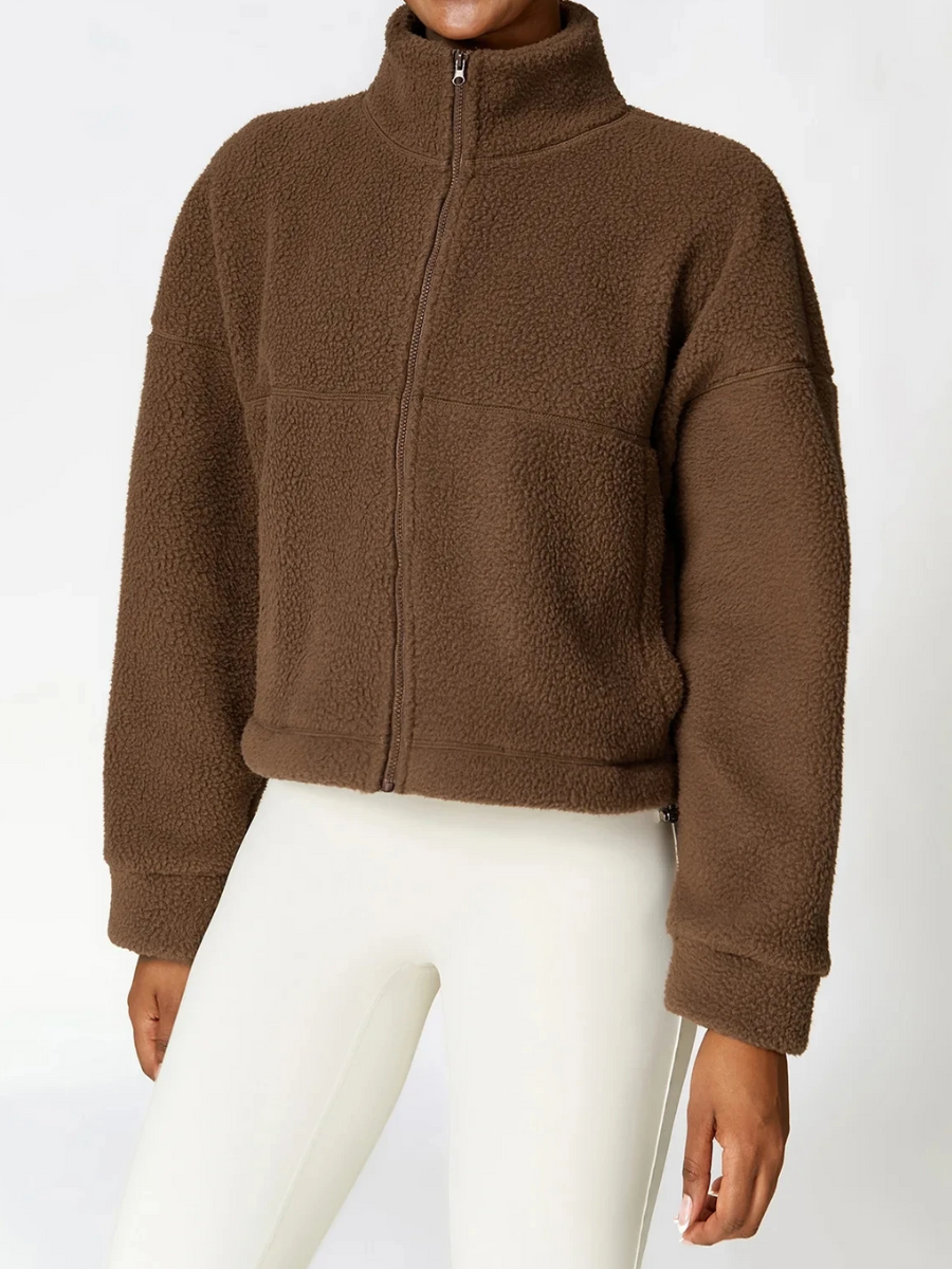 Fitness mjuk fleecejacka