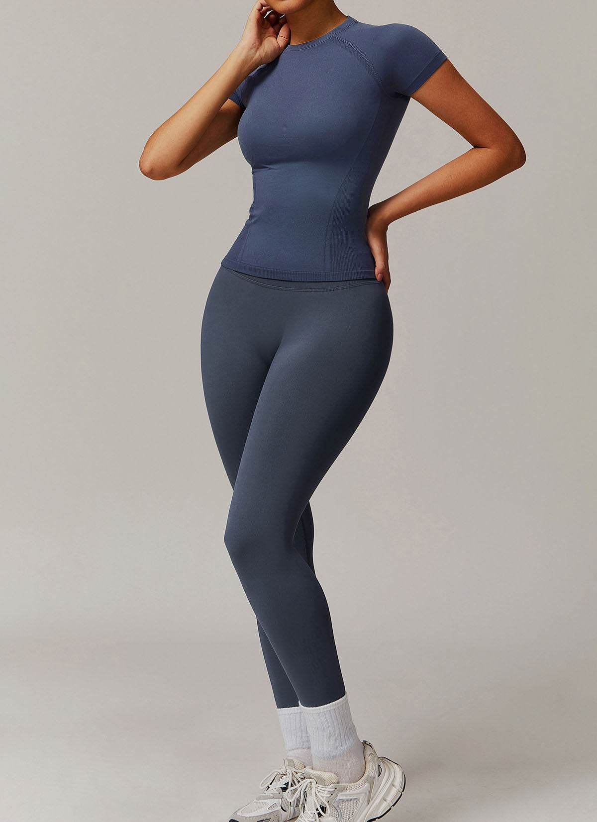 Naadloze Sportset met T-shirt en Legging