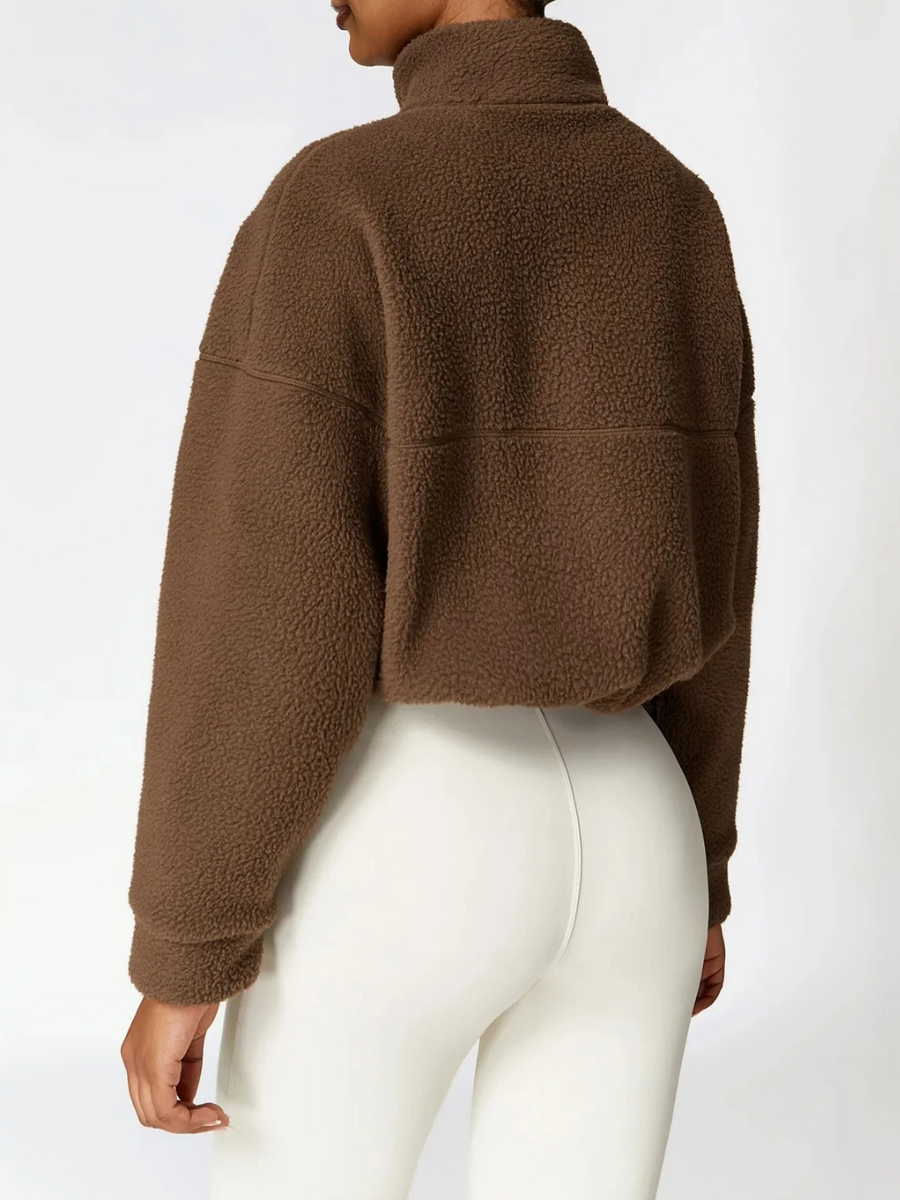 Fitness mjuk fleecejacka