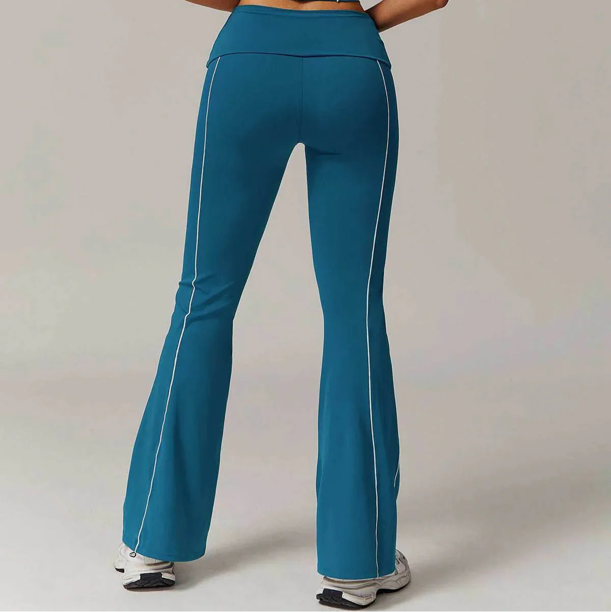 Flared Sportbroek met Contrasterende Naden
