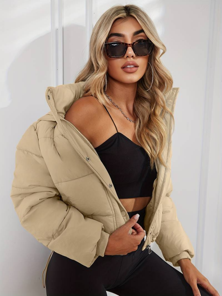 Plisserad jacka i slim-fit-modell