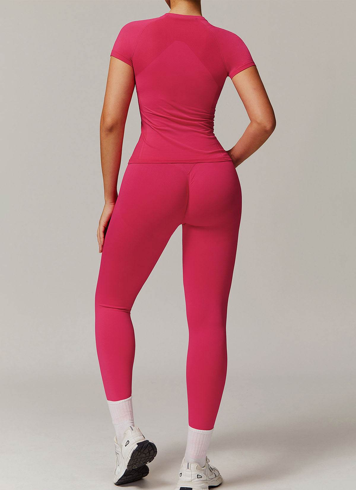 Naadloze Sportset met T-shirt en Legging