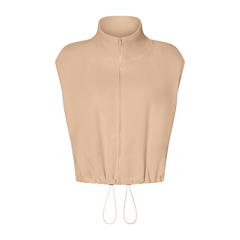 Turtleneck-västar med dragkedja
