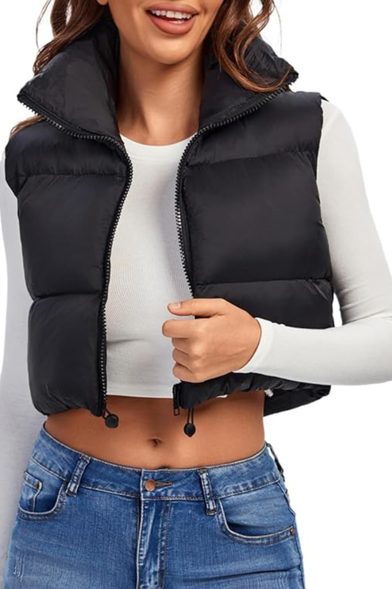 Cropped Gewatteerde Bodywarmer