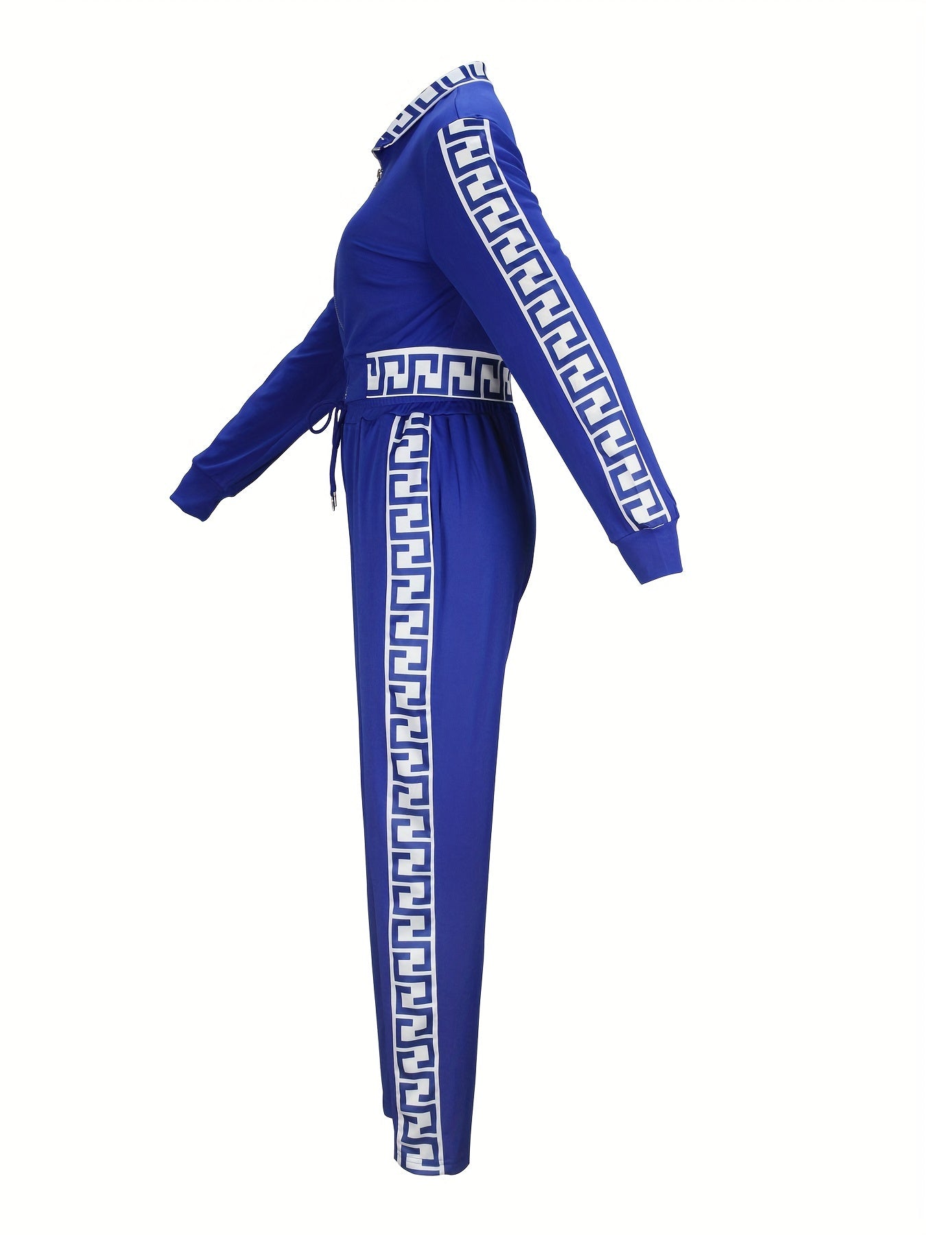 Sportblus och byxor med printdetaljer