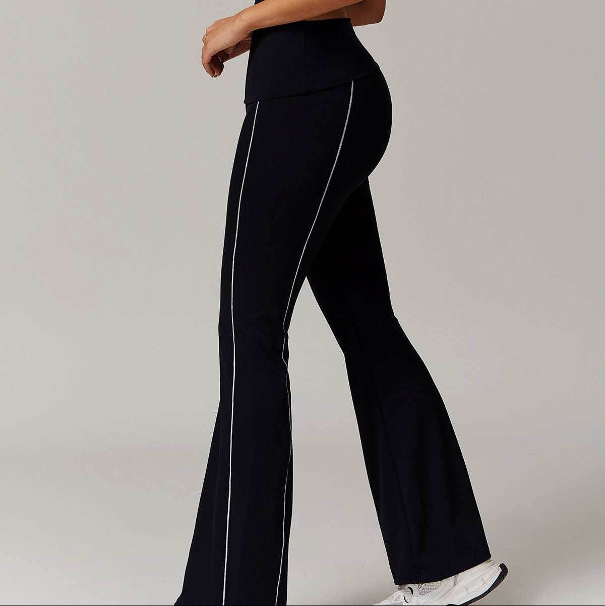 Flared Sportbroek met Contrasterende Naden