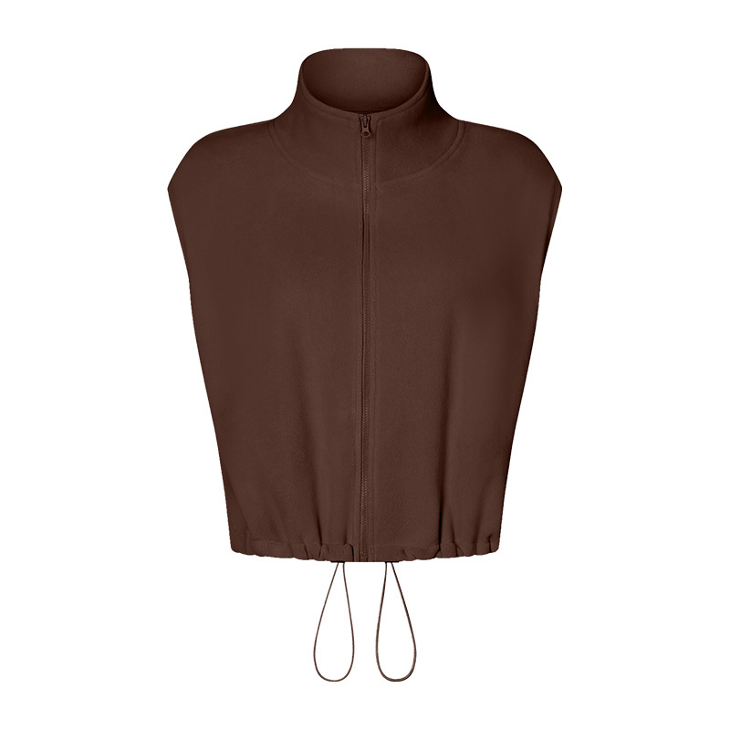 Turtleneck-västar med dragkedja