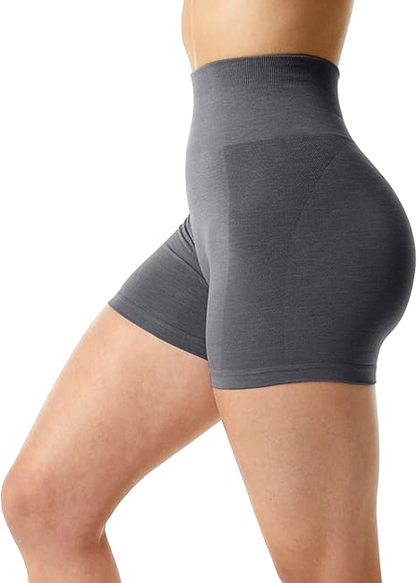 Naadloze sportshorts met hoge taille