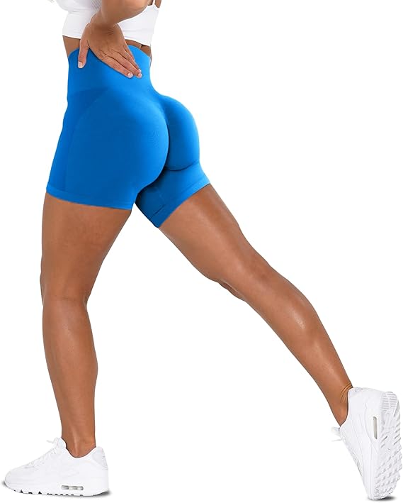 Naadloze sportshorts met hoge taille