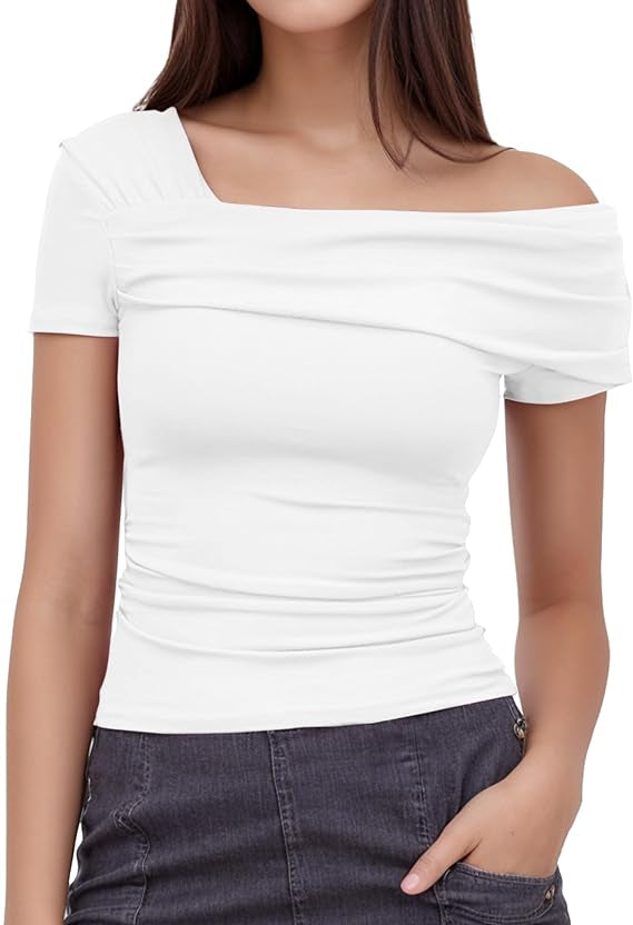 Asymmetrische Off-Shoulder Top