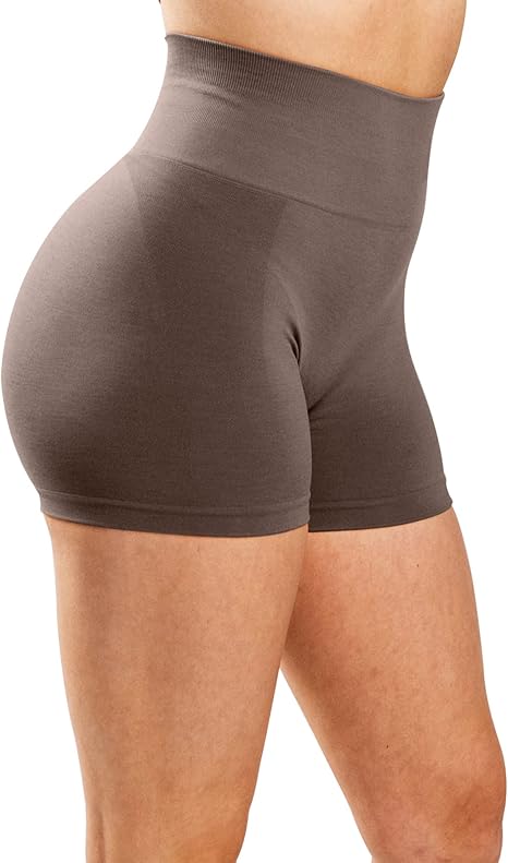 Naadloze sportshorts met hoge taille