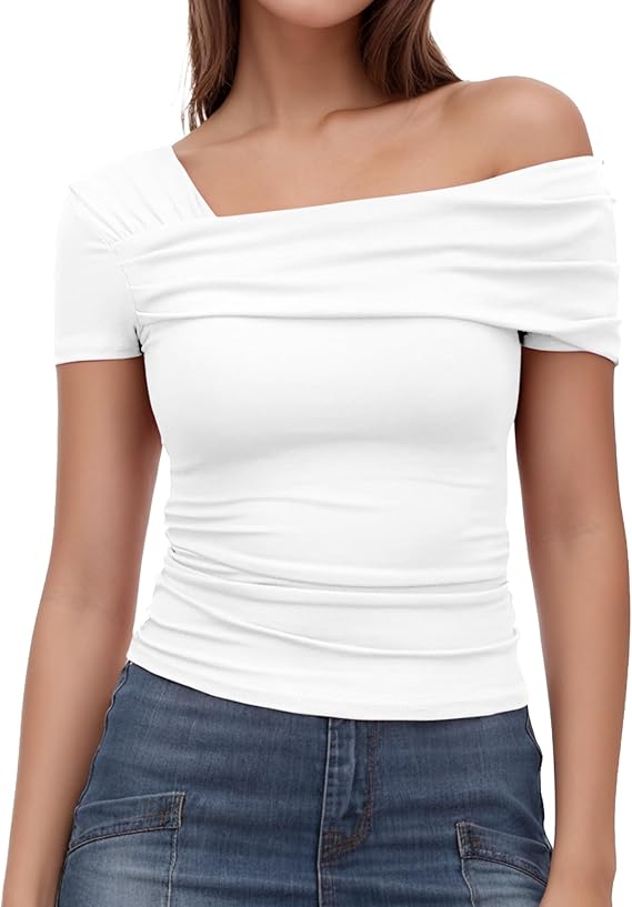 Asymmetrische Off-Shoulder Top