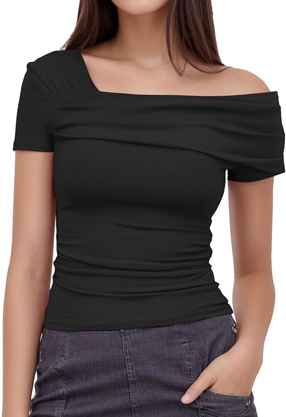 Asymmetrische Off-Shoulder Top