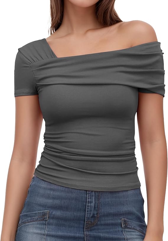Asymmetrische Off-Shoulder Top