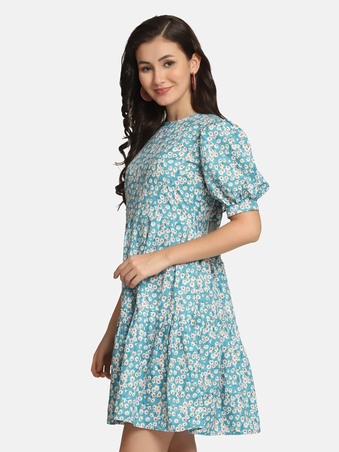 Babydolljurk met bloemenmotief