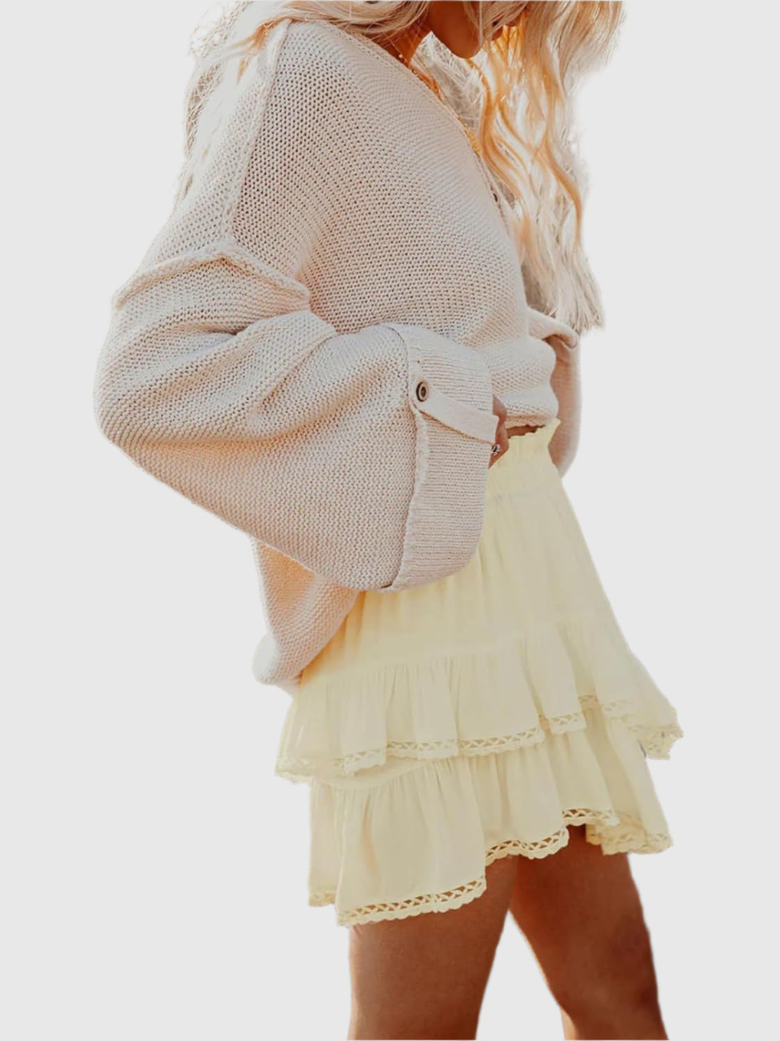 Gelaagde Minirok met Ruches