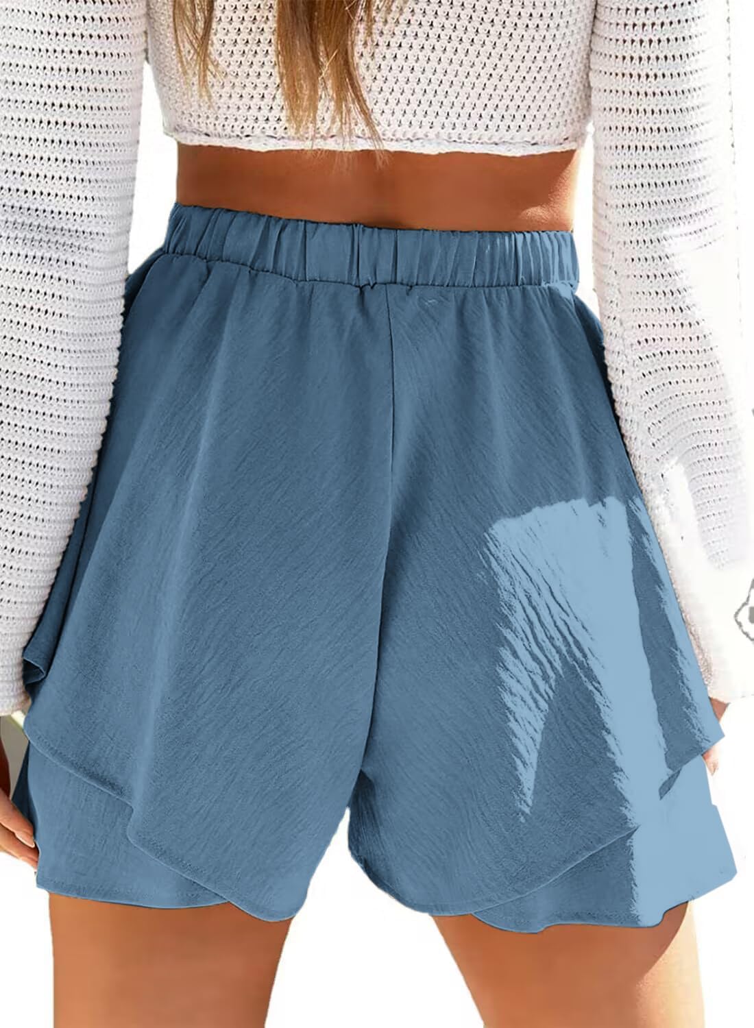 Gelaagde ruche shorts