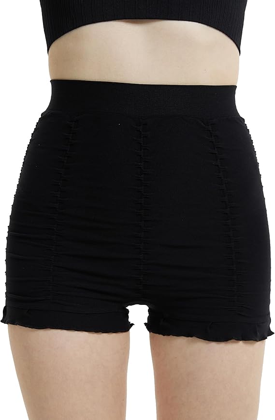 Hoge Taille Corrigerende Short met Ruches