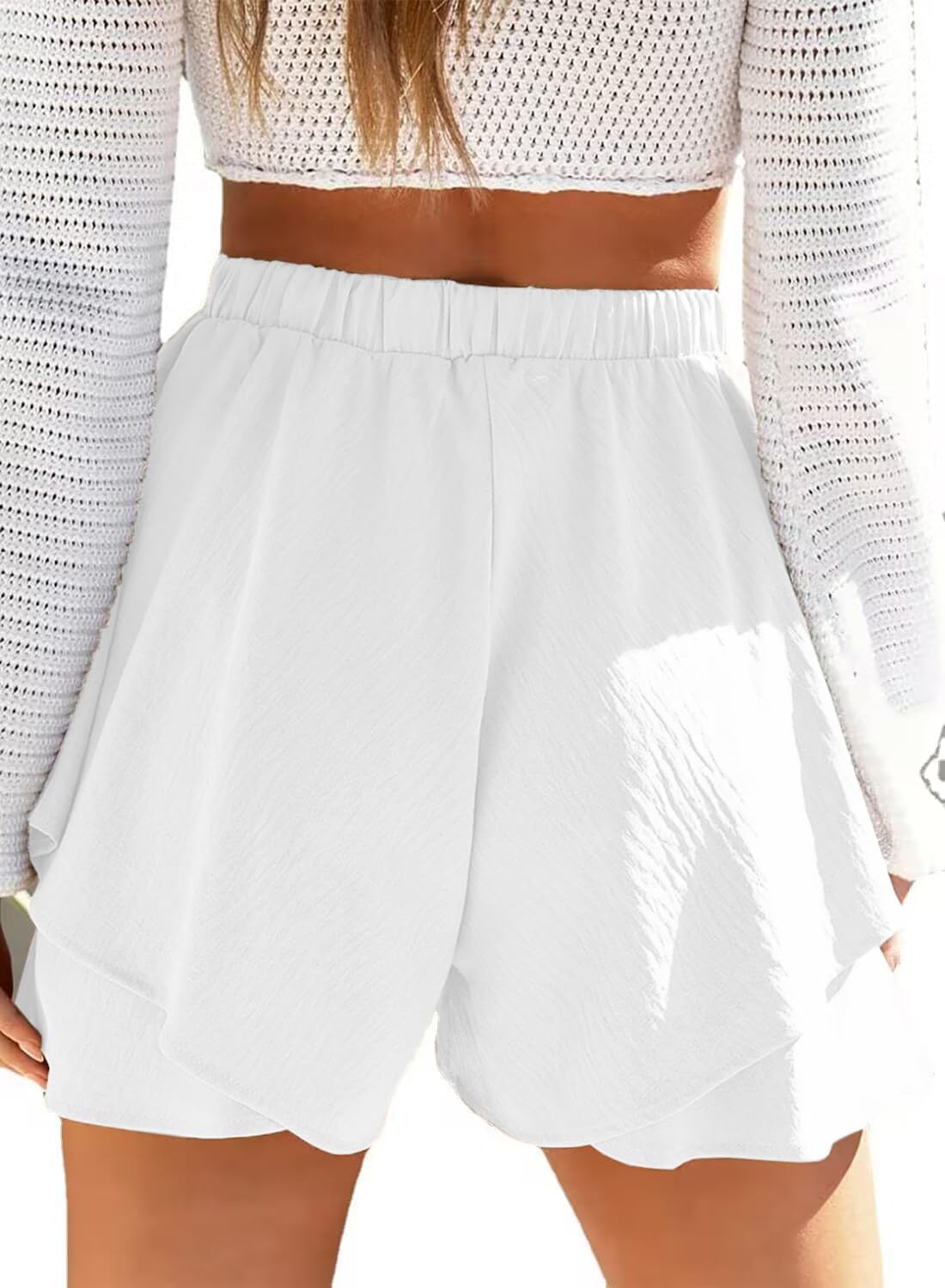 Gelaagde ruche shorts