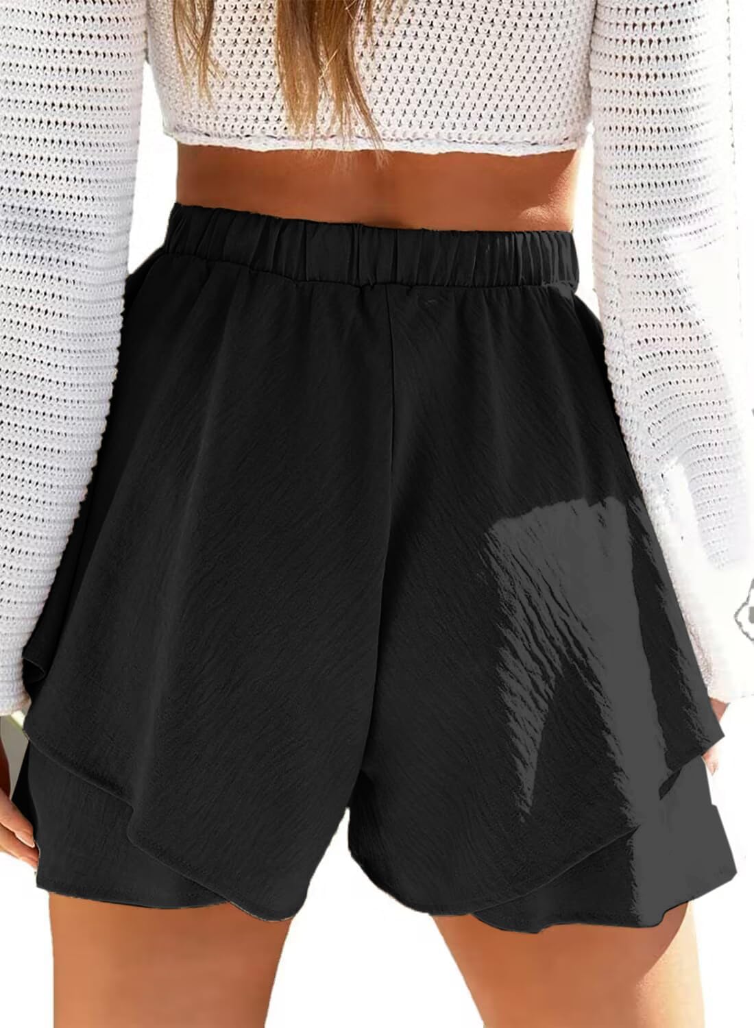 Gelaagde ruche shorts