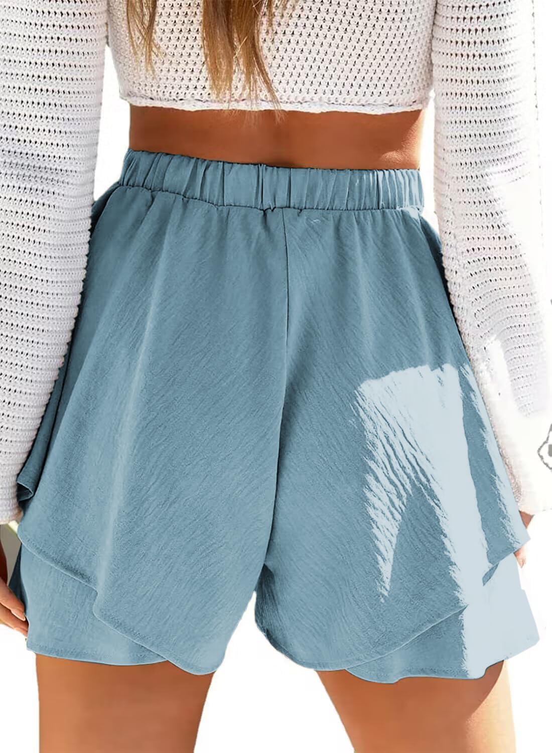 Gelaagde ruche shorts
