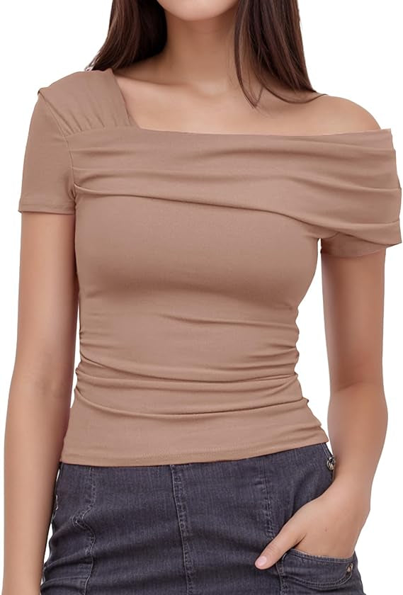 Asymmetrische Off-Shoulder Top