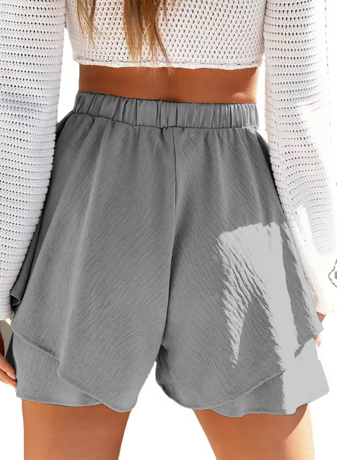 Gelaagde ruche shorts