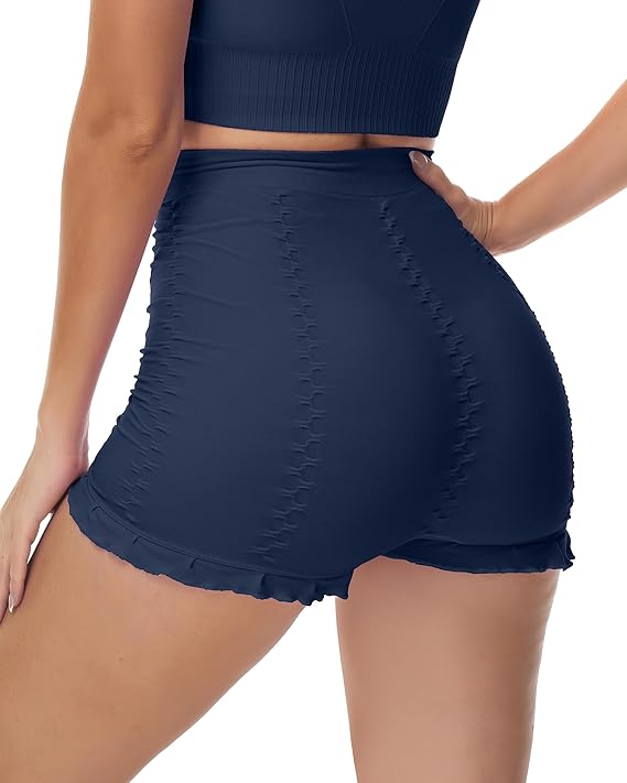 Hoge Taille Corrigerende Short met Ruches