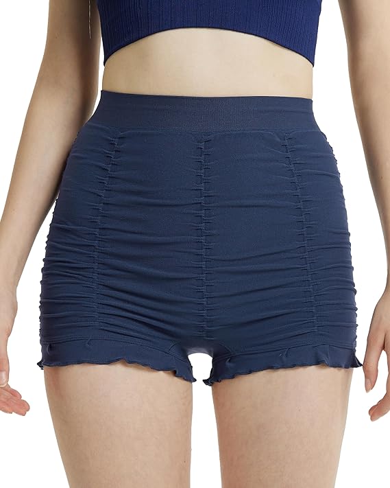 Hoge Taille Corrigerende Short met Ruches