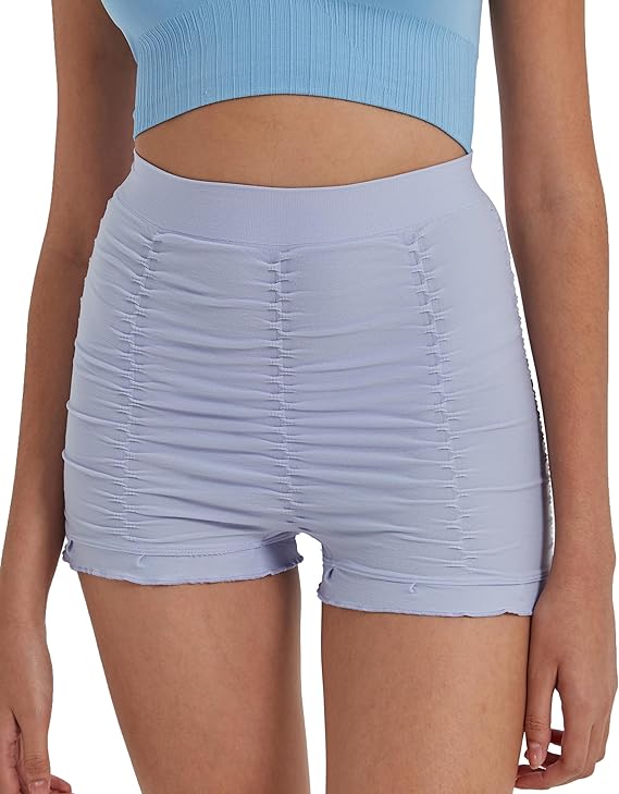 Hoge Taille Corrigerende Short met Ruches