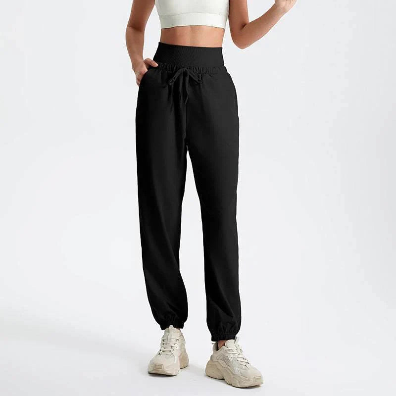 Sportieve Joggingbroek met Hoge Taille