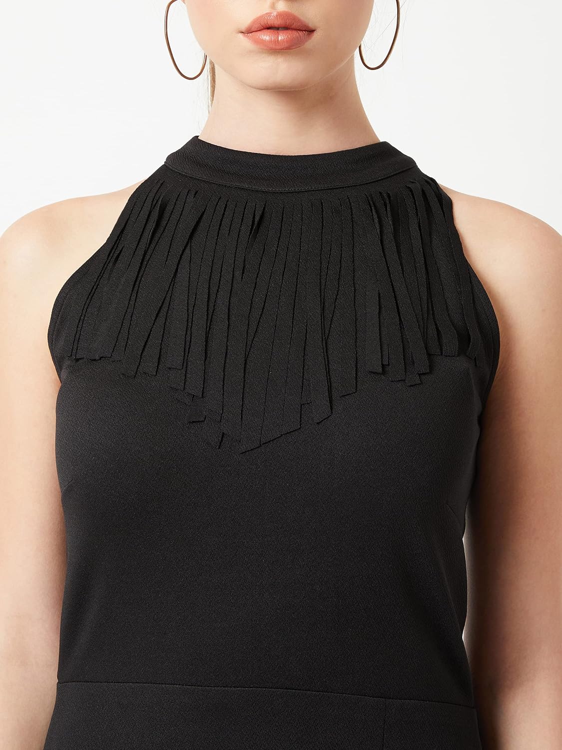 Terresa maxi-jurk met elegante halslijn
