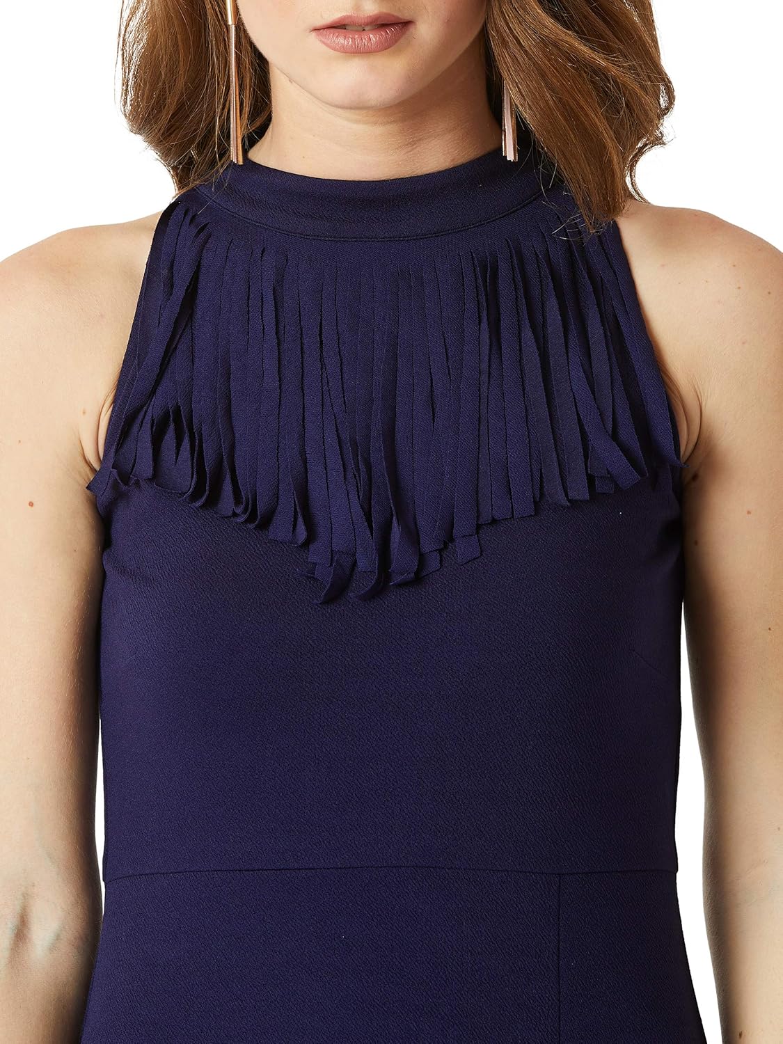 Terresa maxi-jurk met elegante halslijn