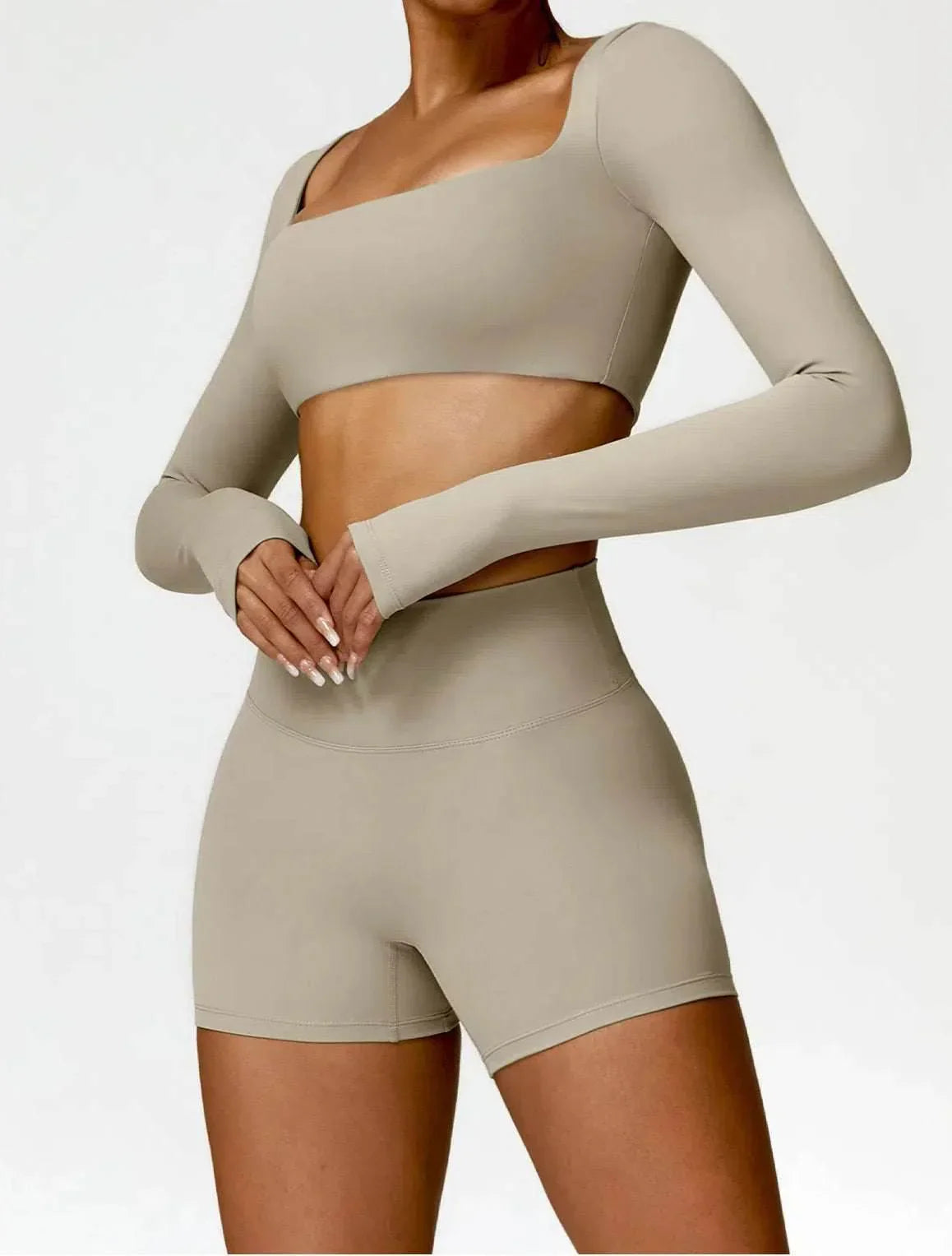 Naadloze Sportset met Lange Mouwen