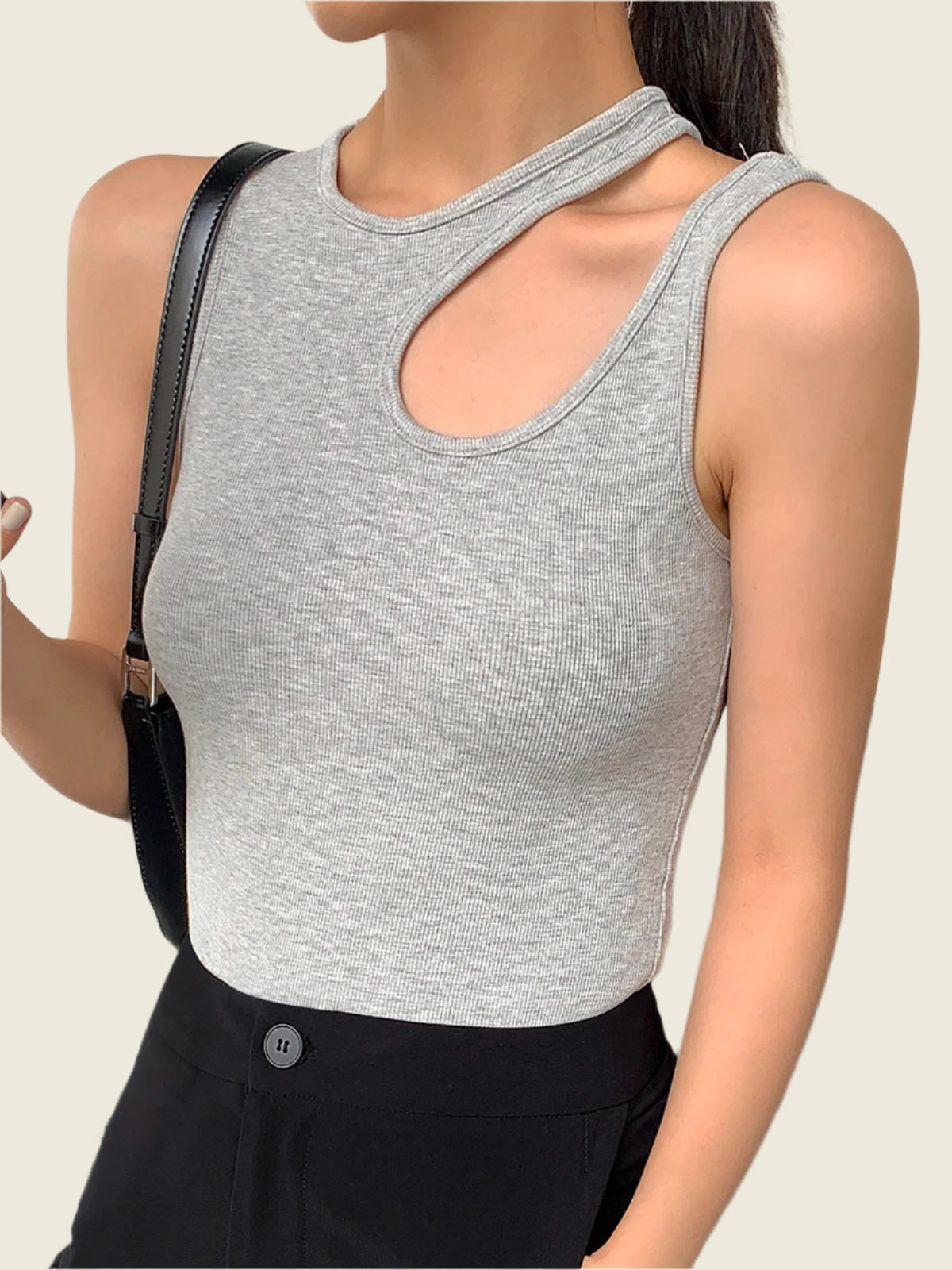 Asymmetrische Cutout Top