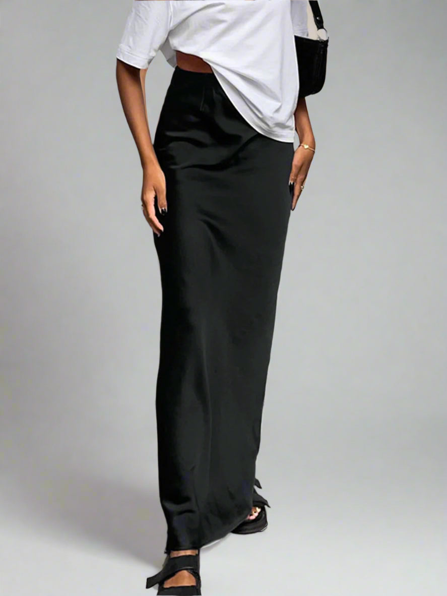 Elegante Satijnen Maxi-Rok