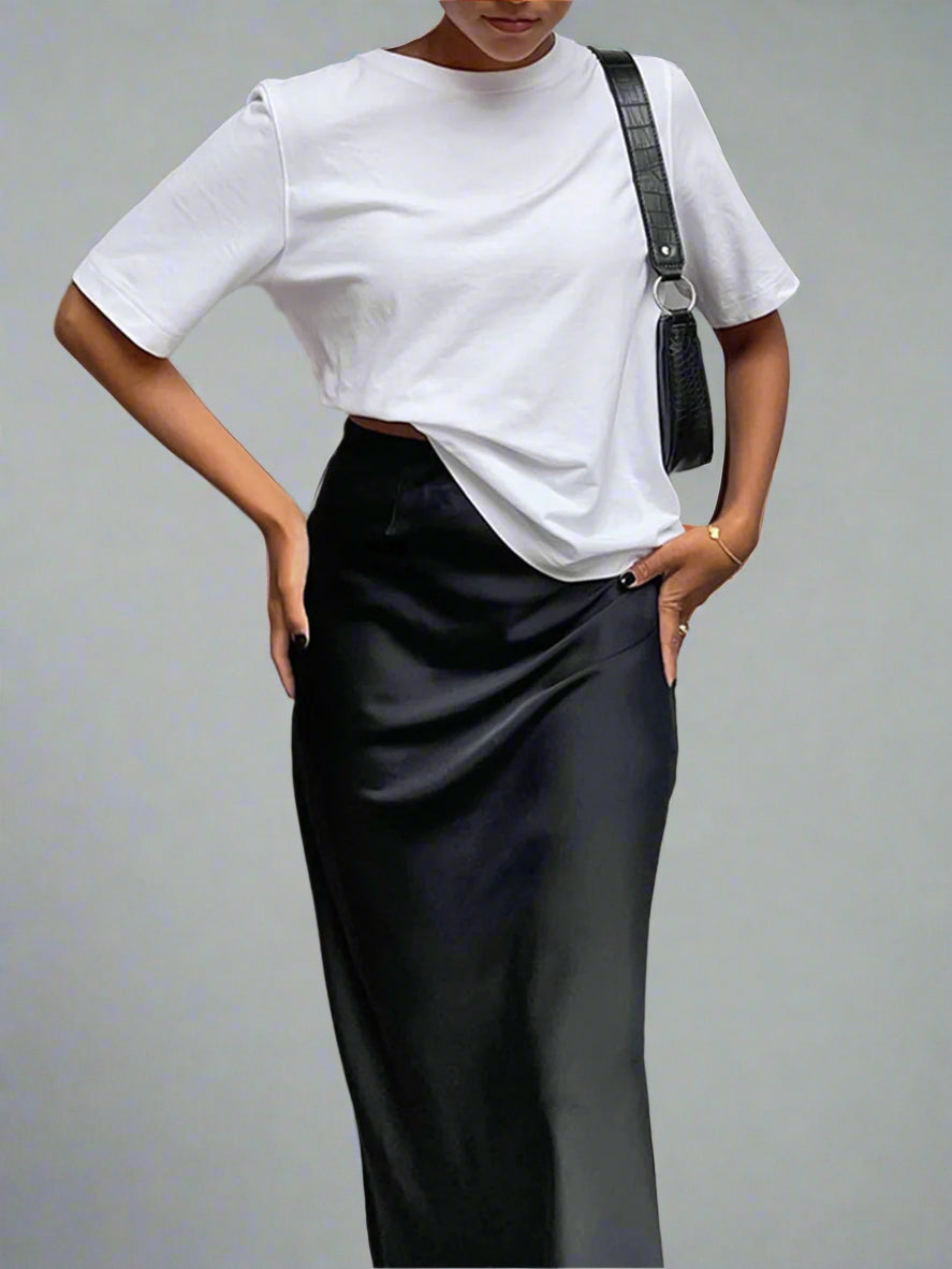 Elegante Satijnen Maxi-Rok