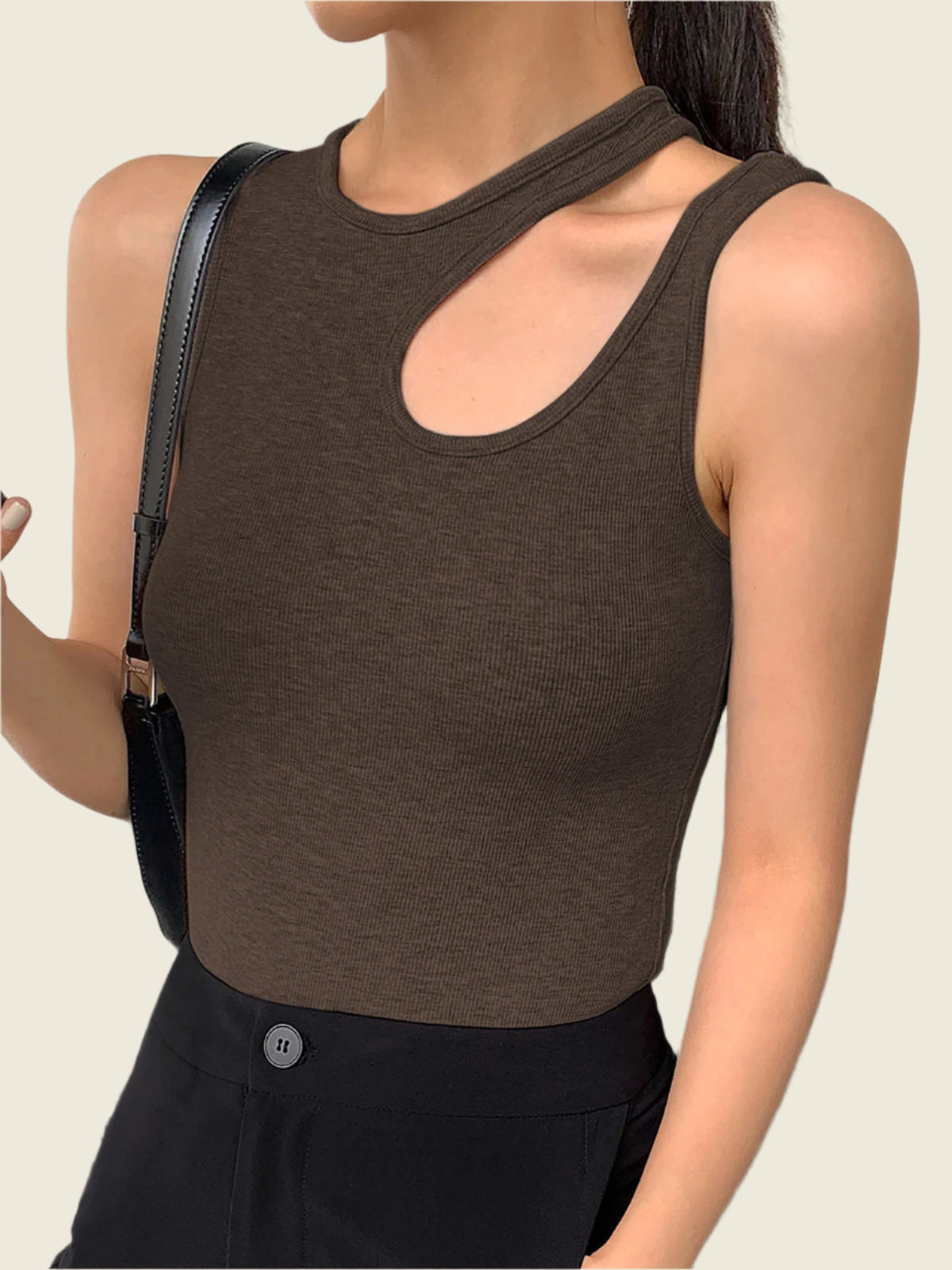 Asymmetrische Cutout Top