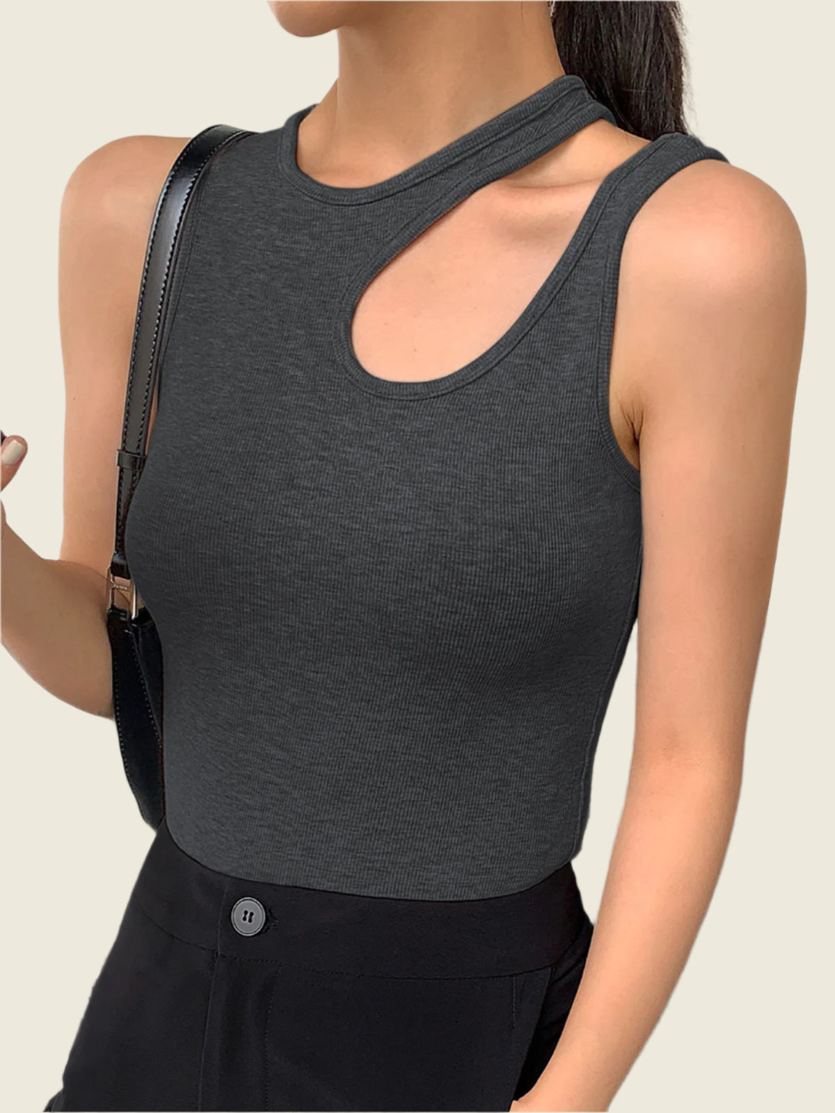 Asymmetrische Cutout Top