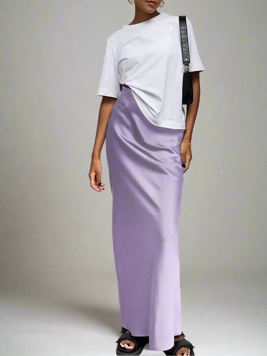 Elegante Satijnen Maxi-Rok