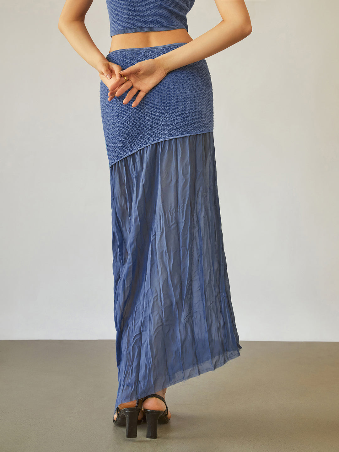 Maxi-Rok met Transparant Contrast